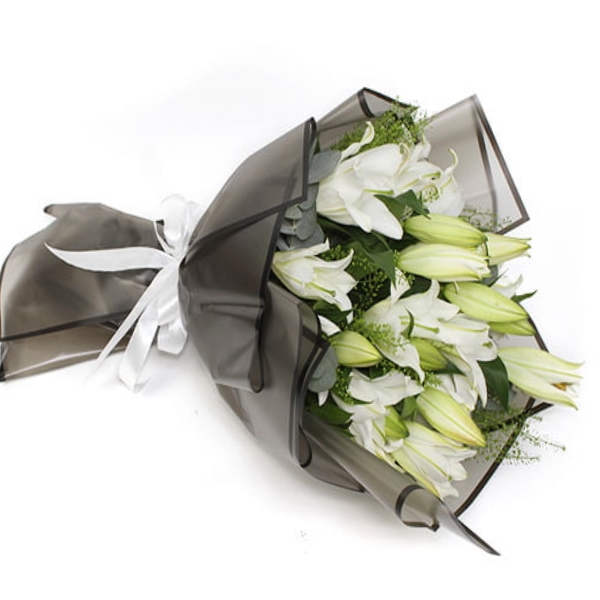  Antalya Çiçekçiler Beyaz Kazablanka Buketi-zc262