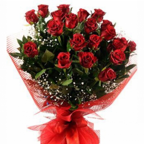  Antalya Çiçek 21 Kırmızı Gülden Buket-zc45