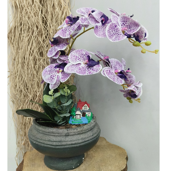  Antalya Çiçek Gönder Yapay Çift Dal Orkide-zc501