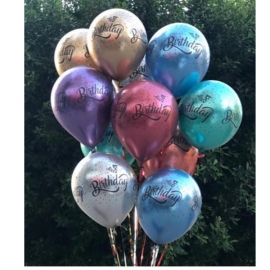  Antalya Çiçekçiler 9 Uçan Balon(Happy Birthday Yazılı)-zc445