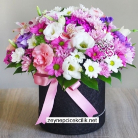  Antalya Çiçek Silindir Kutuda Kırçiçekleri-zc210