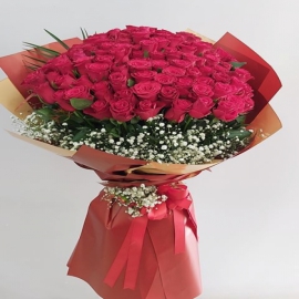  Antalya Çiçek Gönder 61 Kırmızı Gülden Buket-zc277