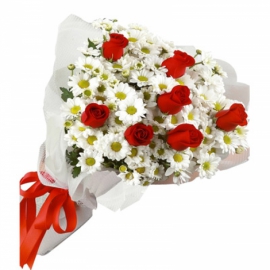  Antalya Çiçekçiler Gül ve Krizantem Buketi-zc47